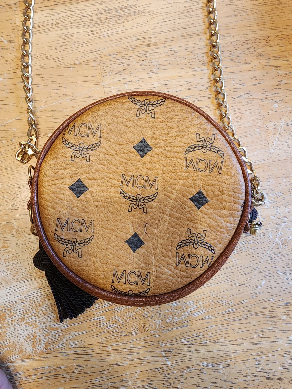 MCM round crossbody